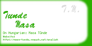 tunde masa business card